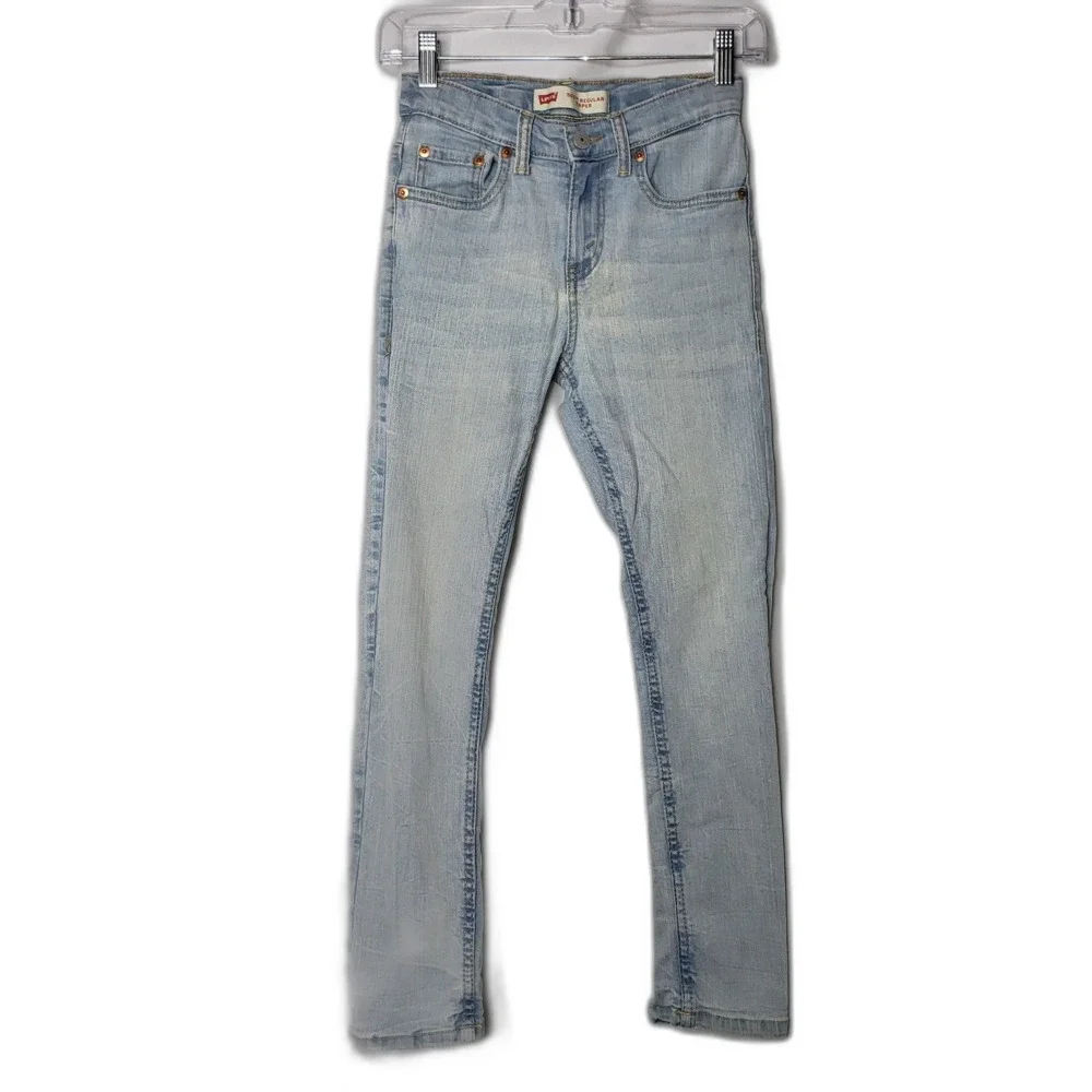 Levis 502 Jeans Girls 10 Regular 25x25 Light Blue Denim Regular Taper Stretch